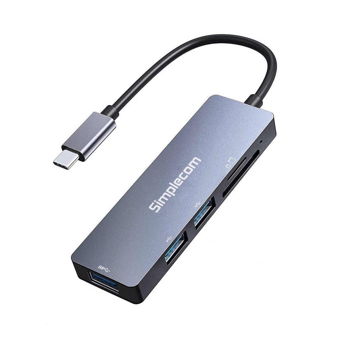 Simplecom CH255 USB-C 5-in-1 Multiport Adapter 3-Port USB-A Hub with SD MicroSD Card Reader Simplecom CH255 USB-C 5-in-1 Multiport Adapter 3-Port USB-A Hub with SD MicroSD Card Reader